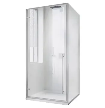 Душова кабіна без піддону Koer SR SC08-90x90x200-TR-01 прозоре скло Easy Clean 6мм, хром (KR5371)