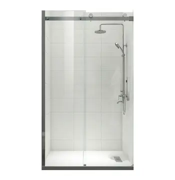 Двері в нішу Koer SR SD01-120x200-TR-07 прозоре скло Easy Clean 8мм, графіт (KR5378)