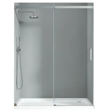 Двері в нішу Koer SR SD02-140x200-TR-01 прозоре скло Easy Clean 8мм, хром (KR5383)
