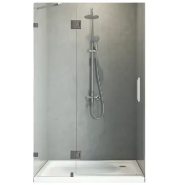 Двері в нішу Koer SR SD04-120x200-TR-07 прозоре скло Easy Clean 10мм, графіт (KR5388)