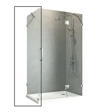 Бічна стінка до кабіни Koer SR SW04-80x200-TR-01 прозоре скло Easy Clean 10мм, хром (KR5389)