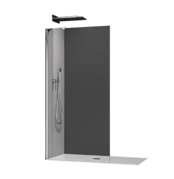 Душова перегородка Koer SR SP02-100x200-TR-01 Walk-In прозоре скло Easy Clean 8мм, хром (KR5395)