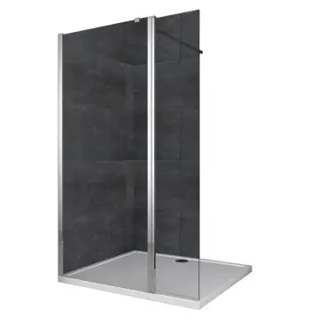 Душова перегородка Koer SR SP03-120x200-TR-01 Walk-In прозоре скло Easy Clean 8мм, хром (KR5398)