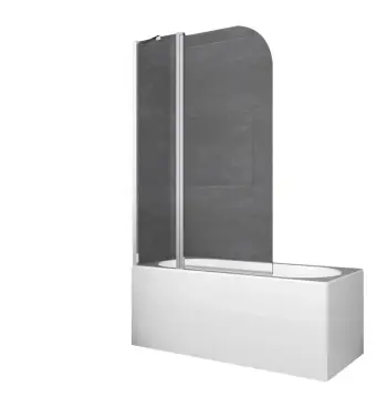 Шторки скляні на ванну Koer SR BS03-95x140-TR-01 прозоре скло 6мм, хром (KR5402)