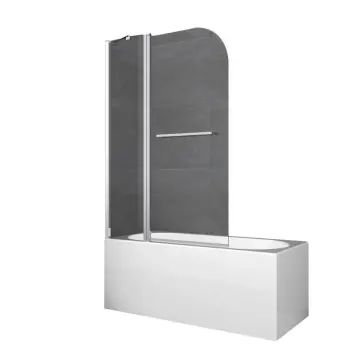 Шторки скляні на ванну Koer SR BS04-95x140-TR-01 прозоре скло 6мм, хром (KR5403)
