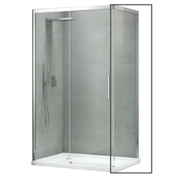 Бічна стінка до кабіни Koer SR SW05-90x200-TR-01 прозоре скло Easy Clean 6мм, хром (KR5407)