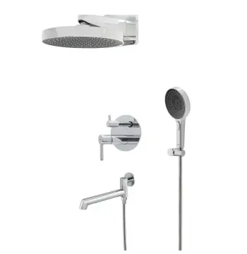 Вбудована душова система Koer KB-66029-01 латунна хромована на 3 функції (KR5483)