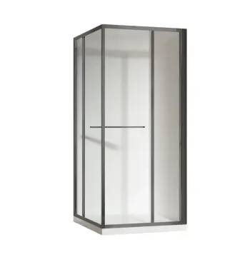 Душова кабіна без піддону Koer SR SC09-90x90x200-L-TR-07 прозоре скло Easy Clean 6мм Графіт (KR5685)