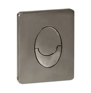 Панель змиву KOER KT-0606-07 157x198x3mm пластикова, кнопка закруглена (колір графіт) (KR5712)