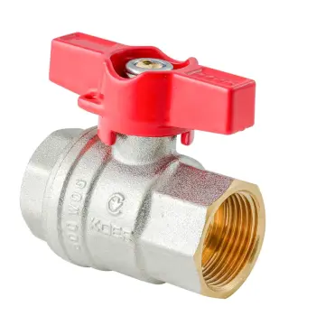 Кран кульовий ГГМ KOER EXTREME KE.217-25 - 1" FF ручка "метелик" червона (KR5758)