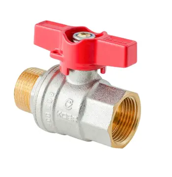 Кран кульовий ГШМ KOER EXTREME KE.218-20 - 3/4" FM ручка "метелик" червона (KR5760)