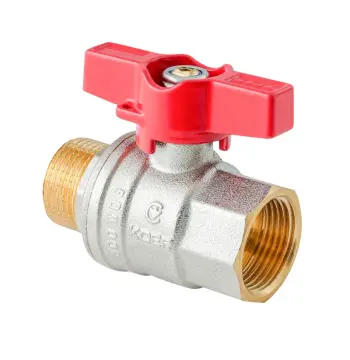 Кран кульовий ГШМ KOER EXTREME KE.218-25 - 1" FM ручка "метелик" червона (KR5761)