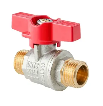 Кран кульовий ШШМ KOER EXTREME KE.219-15 - 1/2" MM ручка "метелик" червона (KR5762)