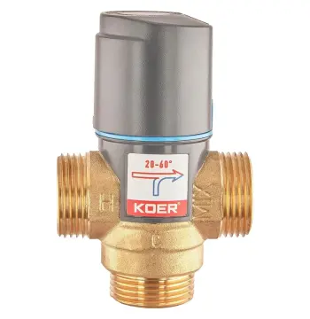 Клапан змішувальний термостатичний 1'' (20*C-60*C) KOER KR.1268 (KR5845)