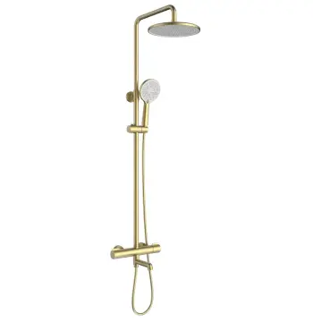 Душова колона Koer KB-57029-12 матове золото з термостатом на 3 режими (KR5956)