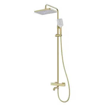 Термостатична душова колона KOER KB-57038-12 матове золото на 3 функції (KR5963)