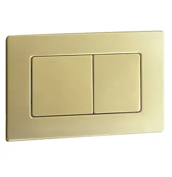 Панель змиву KOER KT-0612-12 240x160x10mm з нержавіючої сталі, кнопка квадратна (колір матове золото) (KR6121)