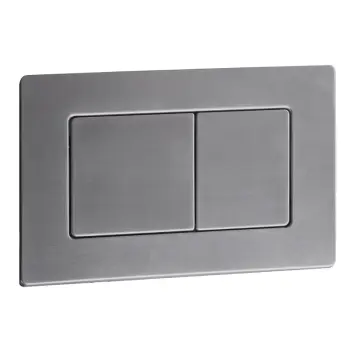 Панель змиву KOER KT-0612-07 240x160x10mm з нержавіючої сталі, кнопка квадратна (колір графіт) (KR6122)