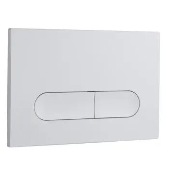 Панель змиву KOER KT-0608-03 240x160x10mm пластикова, кнопка закруглена (колір білий) (KR6123)