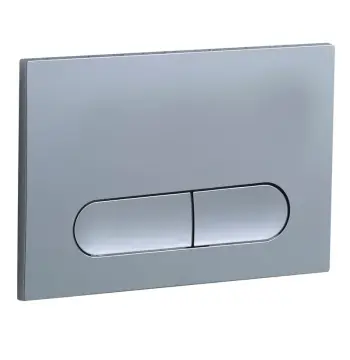 Панель змиву KOER KT-0608-01 240x160x10mm пластикова, кнопка закруглена (колір хром) (KR6124)