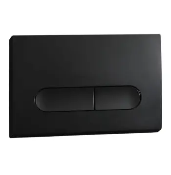 Панель змиву KOER KT-0608-05 240x160x10mm пластикова, кнопка закруглена (колір чорний матовий) (KR6125)
