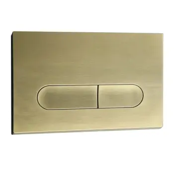 Панель змиву KOER KT-0608-12 240x160x10mm пластикова, кнопка закруглена (колір матове золото) (KR6126)