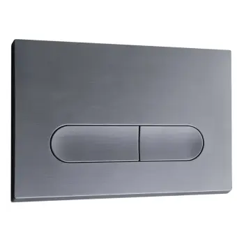Панель змиву KOER KT-0608-07 240x160x10mm пластикова, кнопка закруглена (колір графіт) (KR6128)