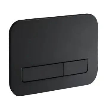 Панель змиву KOER KT-0609-05 240x160x7mm пластикова, кнопка лінійна (колір чорний матовий) (KR6131)