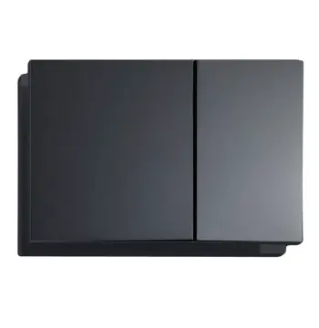 Панель змиву KOER KT-0610-05 240x160x32mm пластикова, кнопка квадратна (колір чорний матовий) (KR6136)