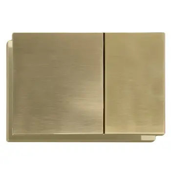Панель змиву KOER KT-0610-12 240x160x32mm пластикова, кнопка квадратна (колір матове золото) (KR6137)
