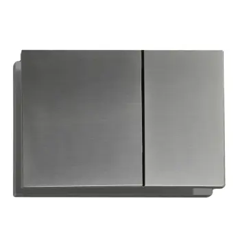 Панель змиву KOER KT-0610-07 240x160x32mm пластикова, кнопка квадратна (колір графіт) (KR6138)