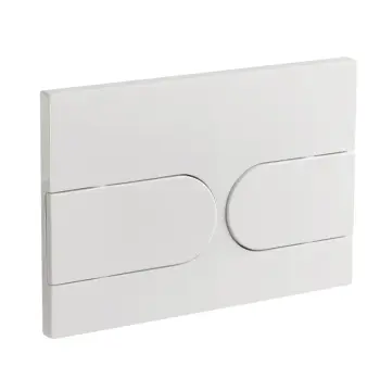 Панель змиву Koer KT-0604-03(S) 240x160x10mm пластикова, кнопка закруглена (колір білий). Зразок (KR6140)