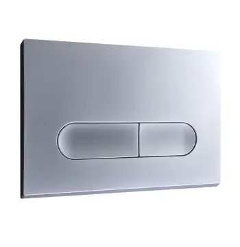 Панель змиву Koer KT-0608-14(S) 240x160x10mm пластикова, кнопка закруглена (колір сатин). Зразок (KR6141)