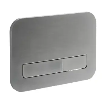 Панель змиву Koer KT-0609-07(S) 240x160x7mm пластикова, кнопка лінійна (колір графіт). Зразок (KR6145)