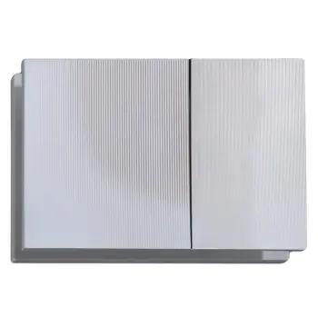 Панель змиву KOER KT-0610-STR-01 240x160x32mm пластикова, кнопка квадратна (колір хром з лінійною структурою) (KR6147)