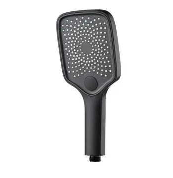 Лійка для душу MIXXUS SH-18 пластикова чорна матова з 3 режимами (LE2790)
