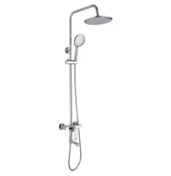 Душова колона зі змішувачем Mixxus Premium Dario 003-J латунна хромована з поворотним виливом (MI1587)