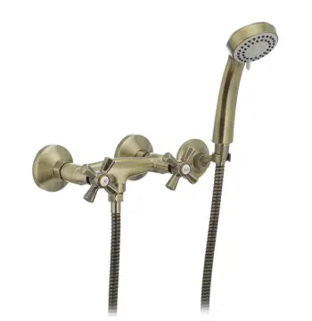 Змішувач для душу Mixxus Premium Retro Bronze-003 латунний двохвентильний (MI1654)