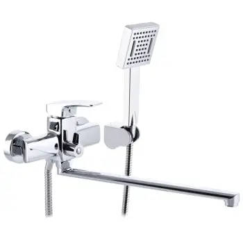 Змішувач для ванни Mixxus Premium Patrick Chr-006 латунний хромований з довгим поворотним виливом (MI1657)