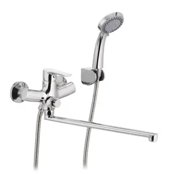 Змішувач для ванни Mixxus Premium PUSH Chr-006 латунний з кнопковим перемикачем (MI1665)