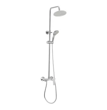 Душова колона зі змішувачем Mixxus Premium SOFIA White/Chr-009-J латунна біла з хромом, без виливу (MI1667)