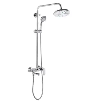 Душова колона зі змішувачем Mixxus Premium BARCELONA Chr-009-J латунна хромована з коротким виливом на 3 режими (MI1669)