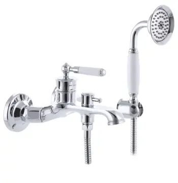 Змішувач для ванни Mixxus Premium Vintage 009 латунний хромований з коротким зливом (MI2853)
