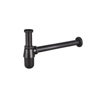 Сифон для раковини MIXXUS SIPHON-01 BLACK без випуску (під донний клапан) без ревізії (Колір чорний) 1 1/4'' (MI6143)