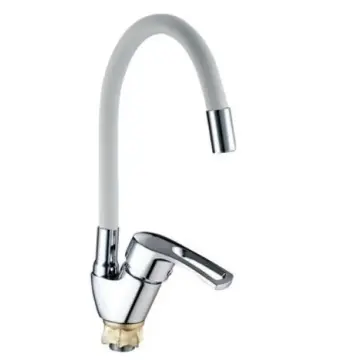 Змішувач для кухні MIXXUS YUB4-181 Reflector White хром/білий з гнучким силіконовим виливом (MI6482)