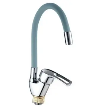 Змішувач для кухні MIXXUS YUB4-181 Reflector Gray хром з гнучким сірим силіконовим виливом (MI6483)