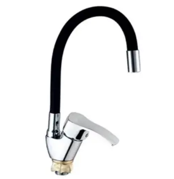 Змішувач для кухні MIXXUS YUB4-279 Reflector Black хром/чорний з гнучким силіконовим виливом (MI6484)
