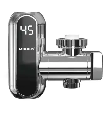 Водонагрівач 3,3 kW проточний MIXXUS Electra 650-E CHROME з індик. темп., з кріпленням на вилив (MI6509)