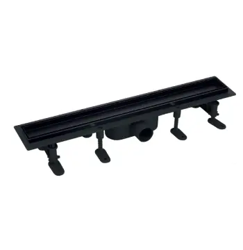 Душевой трап MIXXUS DRAIN-06-80 BLACK с пластиковой основой и накладкой из нерж. стали SUS304 70x800мм (Цвет черный) (MI6531)
