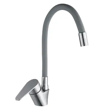 Змішувач для кухні Mixxus NEO-011 REFL.Gray нержавіюча сталь з гнучким силіконовим виливом (MI6557)